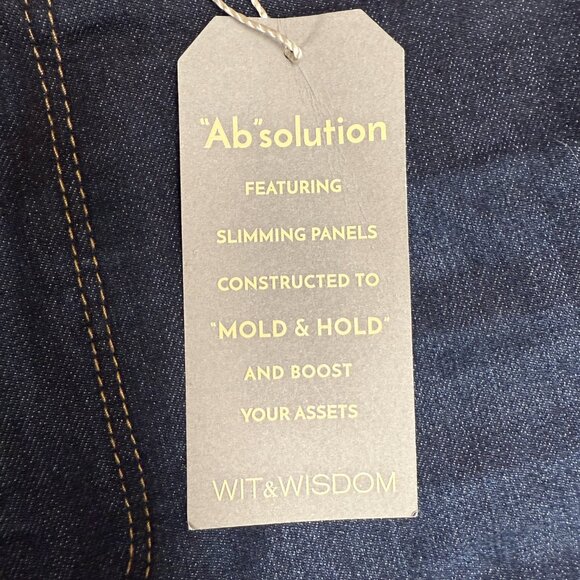 NWT Women's WIT & WISDOM Brittany Mid-Rise‎ Itty Bitty Boot Indigo | Size 24W - Picture 9 of 13